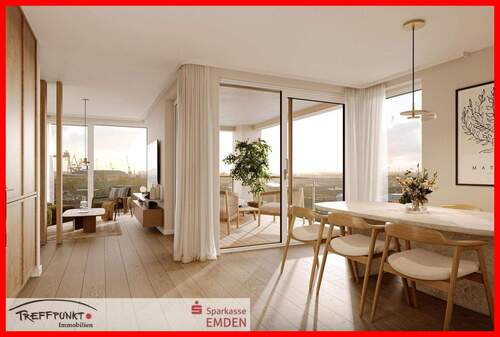 Visualisierung 1 - Etagenwohnung mit 56,80 m&sup2; in Emden zum Kaufen