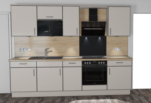 Einbauküche - Neubau-Erstbezug mit Tiefgarage und Balkon - moderne 2-Zimmer-Wohnung in zentraler Lage von Varel