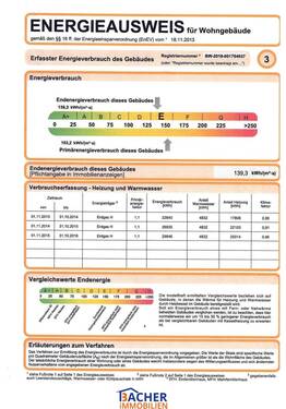 Energieausweis - 2 Zimmer Etagenwohnung in Wurmlingen