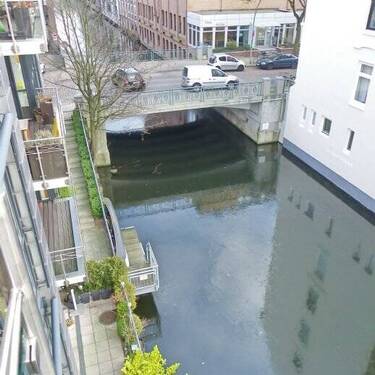 direkter Blick auf den Uhlenhorster Kanal - 