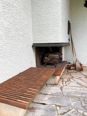 Außenkamin auf der Terrasse - 