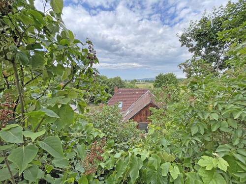 Ausblick vom Garten mit Haus - Verwirklichung auf 4 Ebenen mit Leineblick, unweit der Marienburg - ZFH mit Doppelgarage, 3 Terrassen & Garten