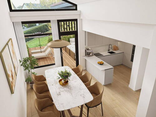 Essbereich mit offener Küche - 