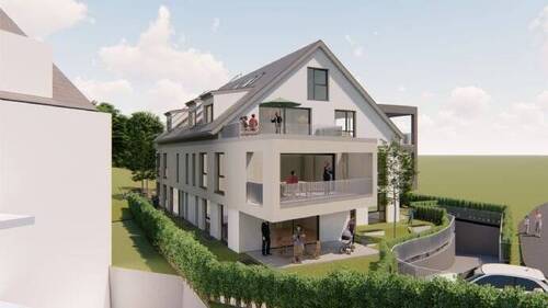 Außenansicht von Westen - 3 Zimmer Etagenwohnung zum Kaufen in Schorndorf