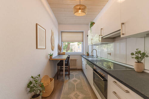 Kochen virtuell möbliert - 2 Zimmer Etagenwohnung in Pinneberg