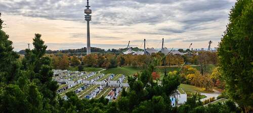 Aussicht vom Balkon - 3 Zimmer Etagenwohnung in München