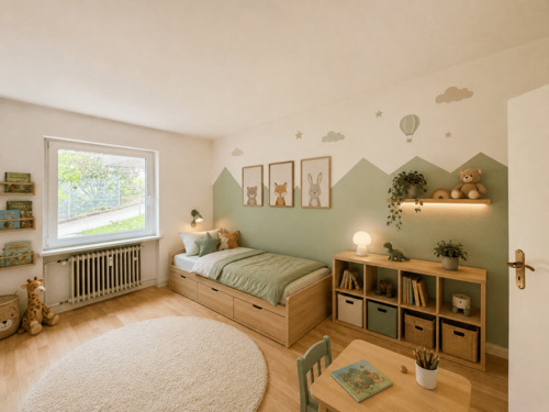 Freundliches Kinderzimmer eingerichtet - 