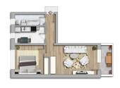 Standardgrundriss - 2 Zimmer Etagenwohnung zur Miete in Halle (Saale)