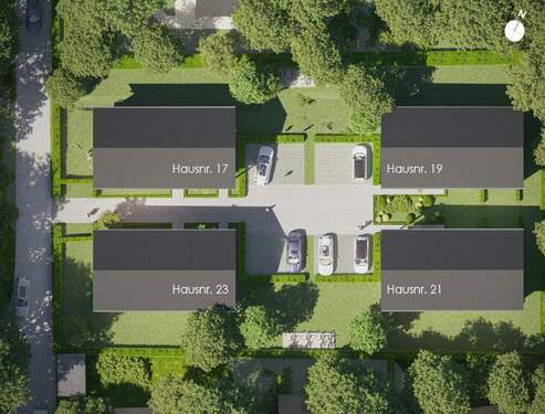 Luftbild / Hausbezeichnungen - 2 Zimmer Etagenwohnung in Bernau bei Berlin