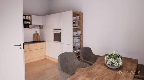 Ansicht Küche/Esszimmer Einliegerwohnung - 