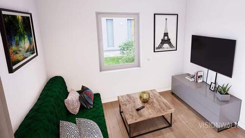 Ansicht Wohnzimmer Einliegerwohnung - 