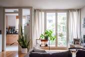 Wohnzimmer - 1 Zimmer Etagenwohnung in München