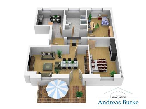 Bild 2 - Etagenwohnung mit 103,00 m&sup2; in Schwerin zur Miete