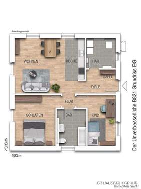 AB821_Prospekt EG(1) - 4 Zimmer Bungalow zum Kaufen in Wesselburen