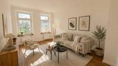 Wohnzimmer (eingerichtet) - *Frisch modernisiert & Provisionsfrei: 3-Zimmer-Altbau in Leipzig 