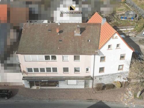mit unserer Drohne - 2 Zimmer Mehrfamilienhaus, Wohnhaus zum Kaufen in Mespelbrunn