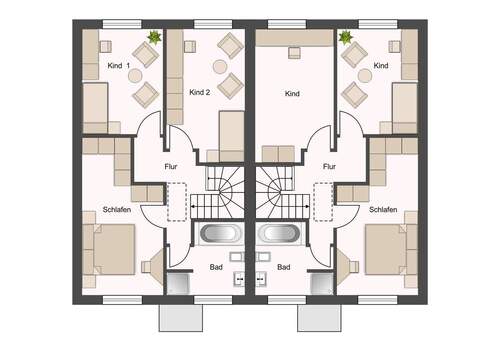 Doppelhaus 2 OG hinten - 