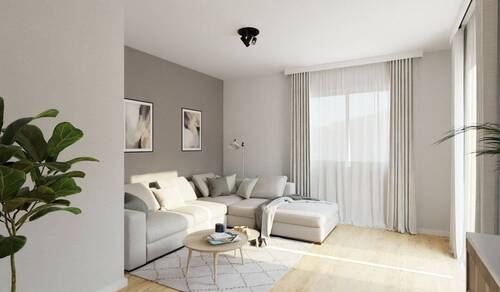 Visualisierung des Wohnzimmers der Eigentumswohnun - Etagenwohnung mit 95,90 m² in Göhren zum Kaufen