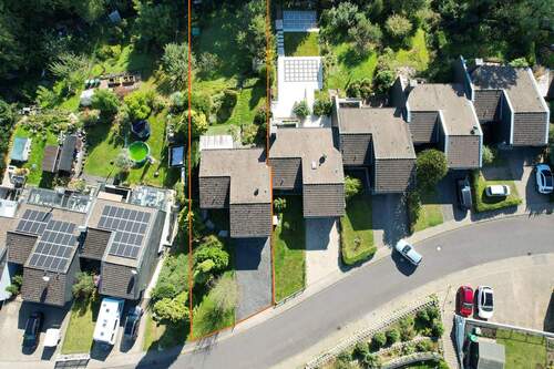 Draufsicht vorne - 4 Zimmer Doppelhaushälfte in Leverkusen / Lützenkirchen