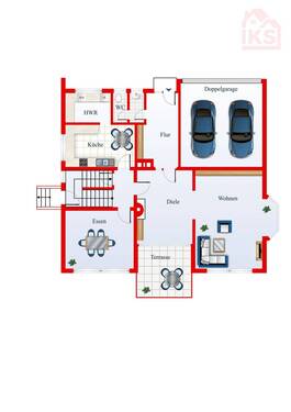 Erdgeschoss - Einfamilienhaus mit 196,00 m&sup2; in Saarlouis-Picard zum Kaufen