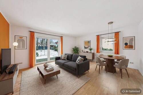 [Einrichtungsbeispiel] Wohnzimmer mit Terrasse - 