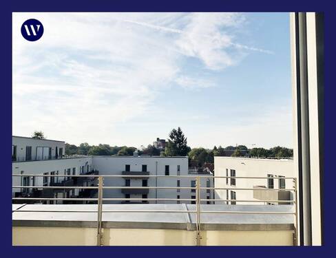 Daach-Terrasse Ausblick - Penthouse-Feeling mit Dachterrasse, Neubauausstattung, Einbauküche, großer Koch-Essbereich, Aufzug