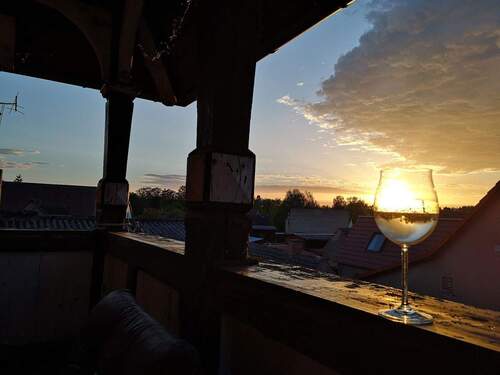 Sonnenuntergang vom Balkon aus - 