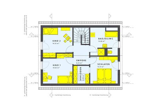 Beispiel OG, variabel planbar - 