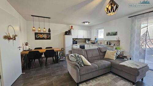 Offener Wohn-Essbereich - Modernes wohnen mit EBK und Terrasse - stilvolle 3ZKB-Neubauwohnung in schöner, ruhiger Wohnlage