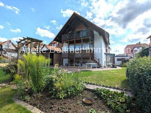 Hausansicht Garten (Anbau) nbau) - 8 Zimmer Mehrfamilienhaus, Wohnhaus zum Kaufen in Alfeld (Leine) / Gerzen