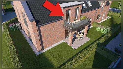 Ansicht West - Balkon - 4 Zimmer Etagenwohnung zum Kaufen in Hamminkeln Dingden