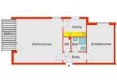 Grundriss - Etagenwohnung mit 65,00 m&sup2; in Remscheid zur Miete