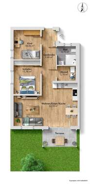Erdgeschoss WHG 1 - 3 Zimmer Etagenwohnung zum Kaufen in Singen