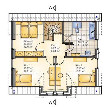 Dachgeschoss - Einfamilienhaus mit 136,00 m² in Jade zum Kaufen