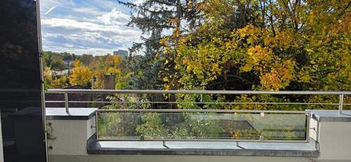 Dachterrasse mit Blick auf den Main - 2-Zimmer-Penthouse Wohnung zur Miete mit Blick auf den Main
