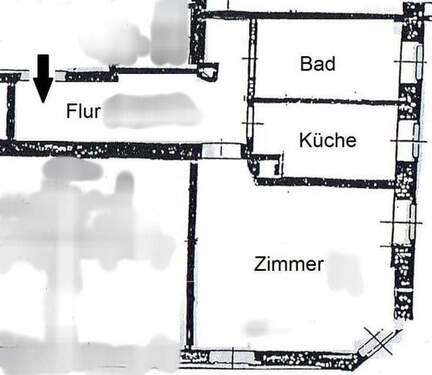 2. Obergeschoss - 1 Zimmer Etagenwohnung in Leipzig