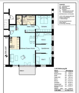 Wohnung Nr. 09 - 1. OG - 