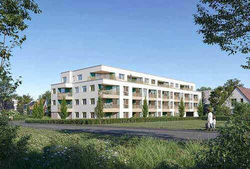 Außenvisualisierung - Großzügiges Wohnambiente trifft modernen Komfort mit Südbalkon und Aufzug