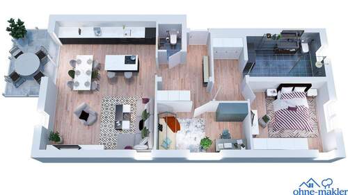 3-D-Grundriß Visualisierung - 