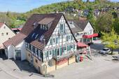 Außenansicht - Wohnen & Arbeiten unter einem Dach - Haus mit Laden, Lager & Entwicklungspotenzial in zentraler Lage