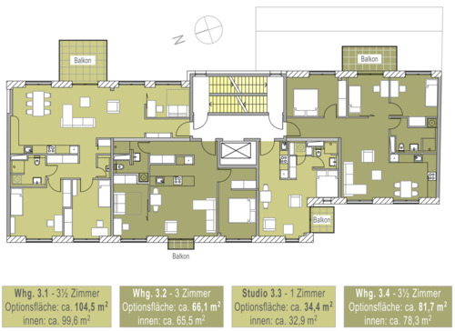 3OG.png - Etagenwohnung mit 104,60 m² in Leipzig zum Kaufen