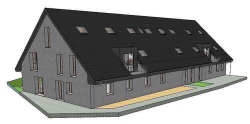 Rückansicht - Moderne Neubauwohnung mit Balkon