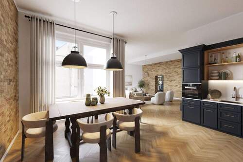 Visualisierung - Großzügige Altbaueinheit mit sehr hohen Decken und Entwicklungspotenzial in ruhiger, zentraler Lage