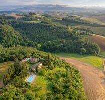 Großartiges Landgut mit 2 Häusern und 2 Pools in bester Panoramalage, renoviert | Immobilie Toskana - Volterra