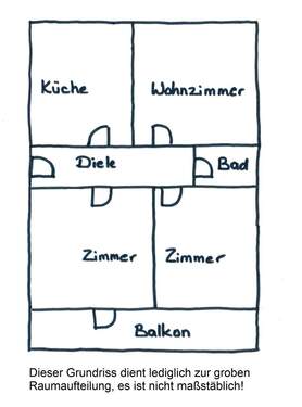 Skizze zur Raumaufteilung - 