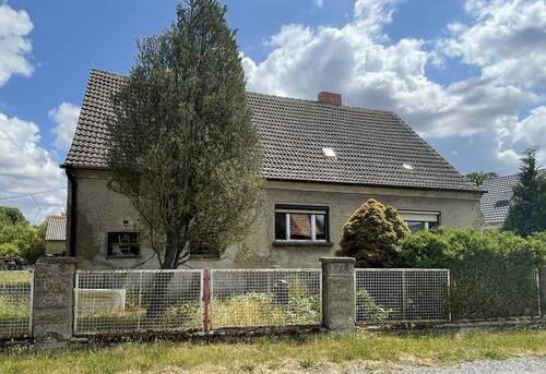 Hausansicht - Bauernhaus (Handwerkerobjekt) mit Nebengebäuden in ruhiger, ländlicher Lage