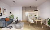 Innenvisualisierung Wohnzimmer 3 Zimmer - 