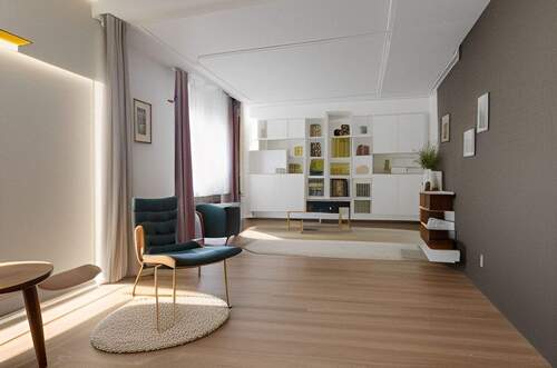 Wohnzimmer Einrichtungsbeispiel - Einfamilienhaus mit 104,00 m² in Darmstadt zum Kaufen