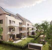 NEU: Sonnige Gartenwohnung mit Süd-Terrasse und eigenem Garten, KfW 40 QNG - Nürnberg Großgründlach