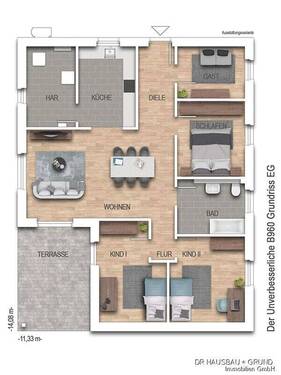 AB960_Prospekt EG - 5 Zimmer Bungalow zum Kaufen in Norstedt